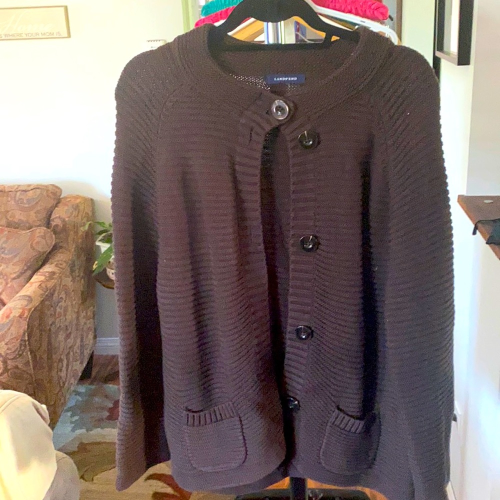 Lands End Thick medium length cardigan